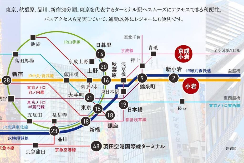 Jinghouse小岩 Direct To Shinjuku/Airport/Close To Station Tokio Zewnętrze zdjęcie